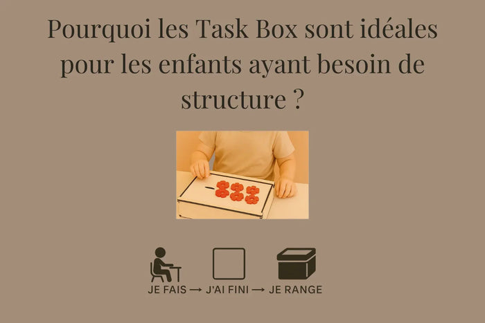 Comment utiliser les Task Box à la maison pour accompagner un enfant qui a besoin de structure ?