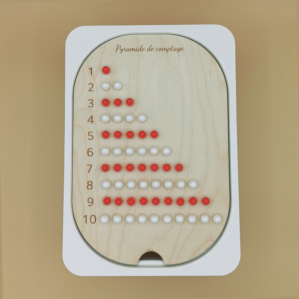 Insert apprentissage Pyramide complet, outil sensoriel fait main – inclusif.