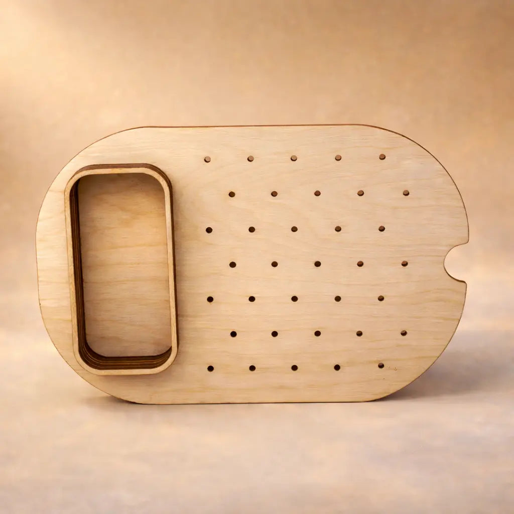 Insert de motricité fine en bois pour enfant, plateau éducatif à picots type task box compatible bac Trofast