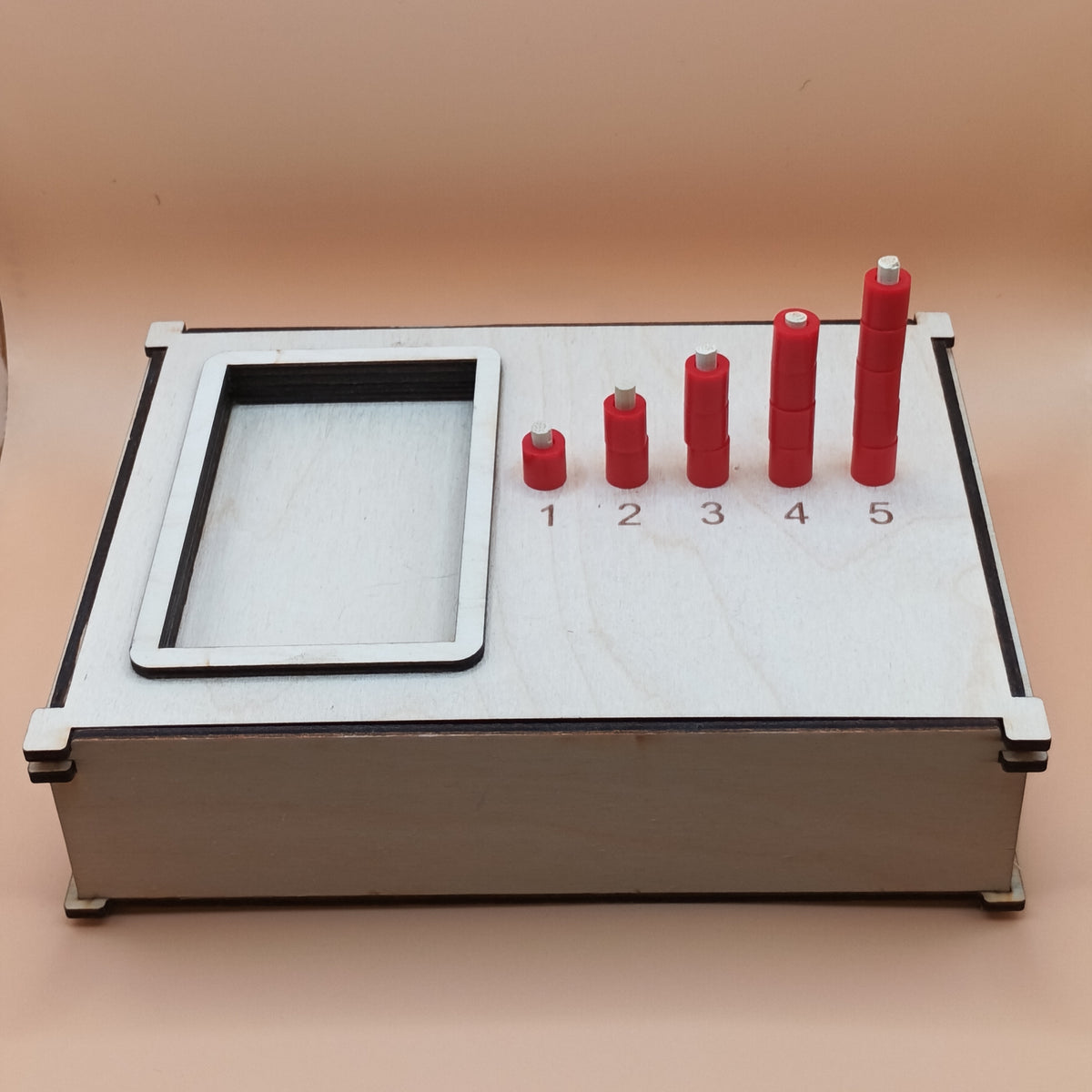 Détail de la Task Box 1 2 3 4 5, jeu de numération pour enfants.