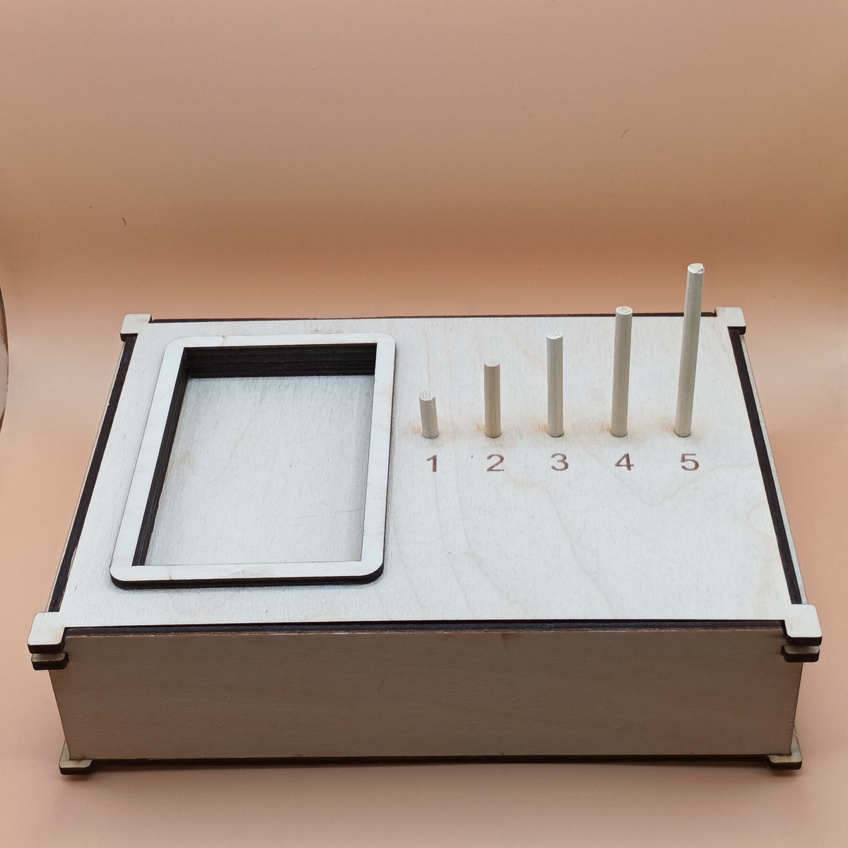 Activité motricité fine avec la Task Box 1 2 3 4 5 – outil éducatif fait main.